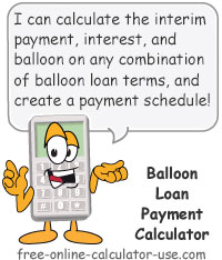 Balloon Loan Payment Calculator Sign